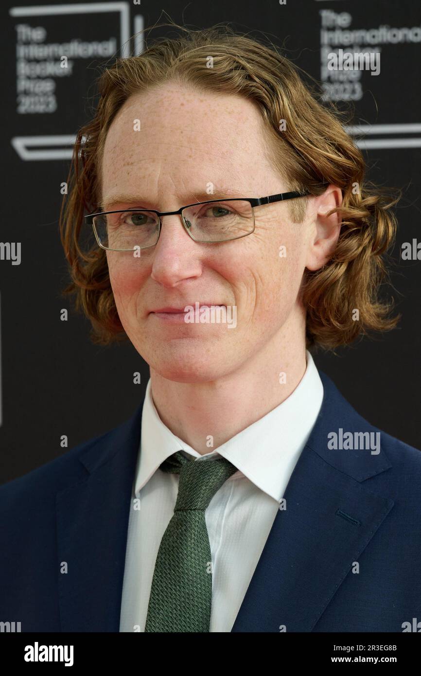 Londra, Regno Unito . 23 maggio 2023 . Uilleam Blacker nella foto alla cerimonia dei vincitori del Premio Internazionale Booker 2023 tenutasi presso lo Sky Garden. Credit: Alan D West/Alamy Live News Foto Stock
