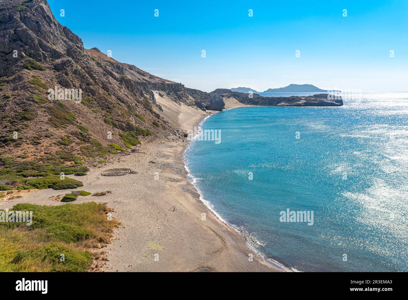 Spiaggia di Agios Pavlos a Creta Foto Stock