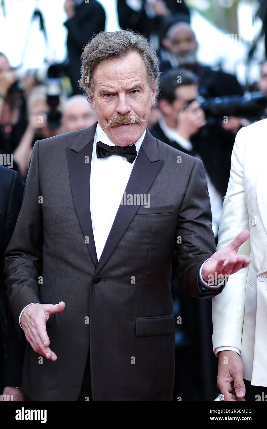 Cannes, Francia. 23 maggio 2023. Bryan Cranston fotografato durante il tappeto rosso per la prima mondiale di Asteroid City come parte del Festival Internazionale del Cinema di Cannes 76th al Palais des Festivals di Cannes, Francia Foto di Julie Edwards/Alamy Live News Foto Stock