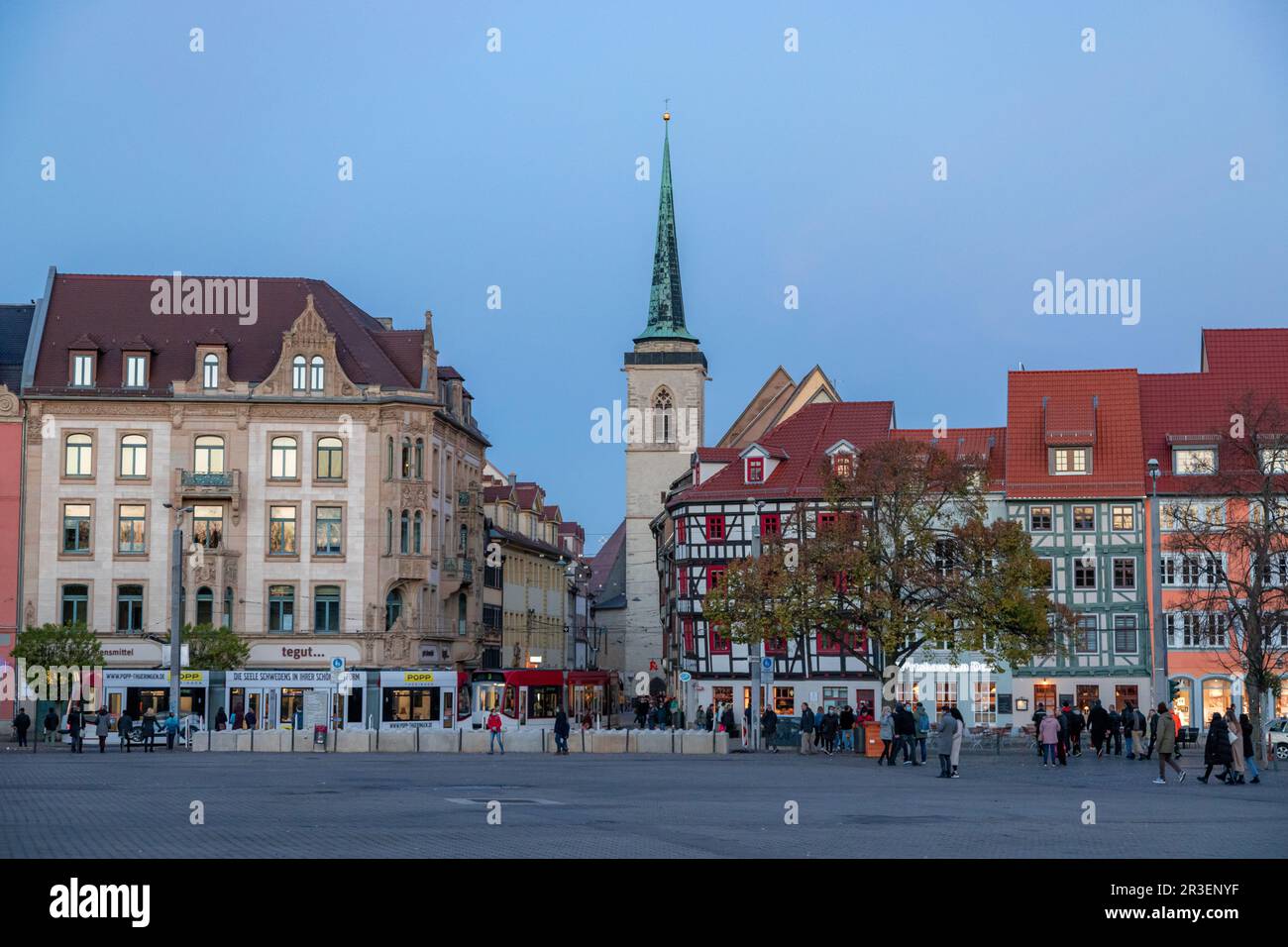 Impressioni fotografiche da Erfurt, capitale dello stato della Turingia Foto Stock