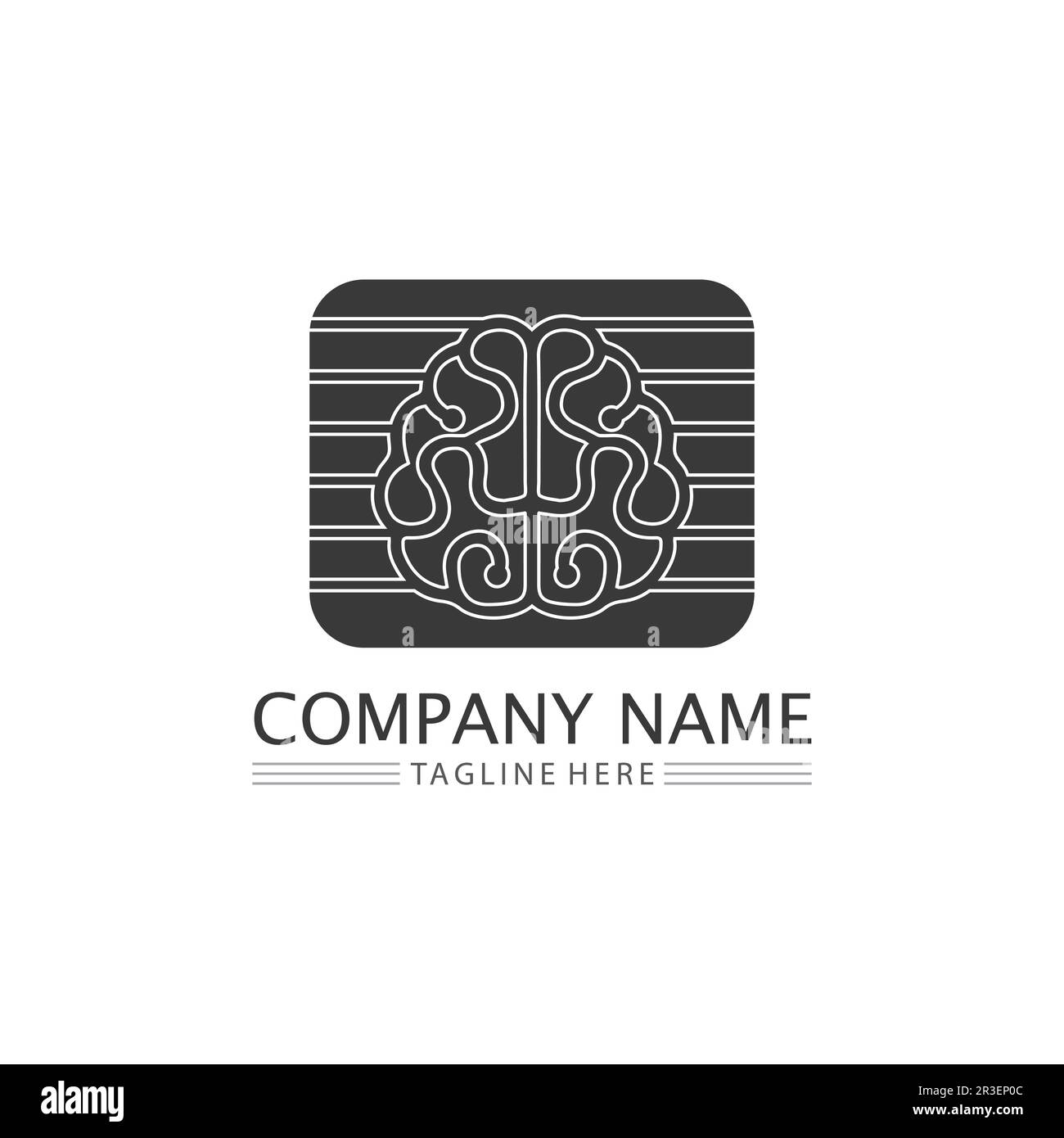 Salute cervello illustrazione vettoriale modello icona design Illustrazione Vettoriale