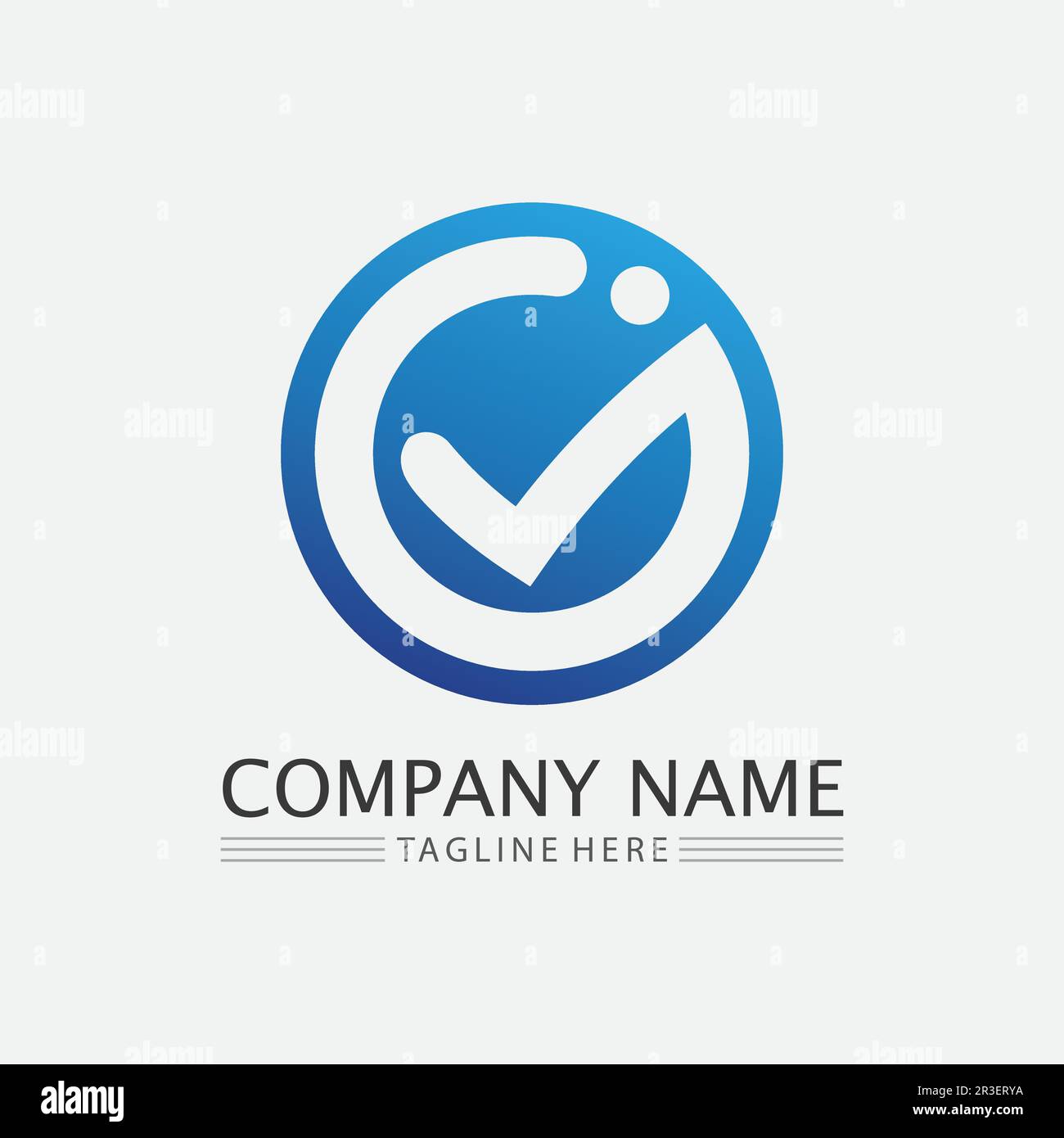 Vettore o icona del logo del segno di spunta dell'elenco di controllo. Segno di spunta nell'illustrazione di colore verde. Accettare il simbolo di okey per il progetto di approvazione o di cheklist Illustrazione Vettoriale