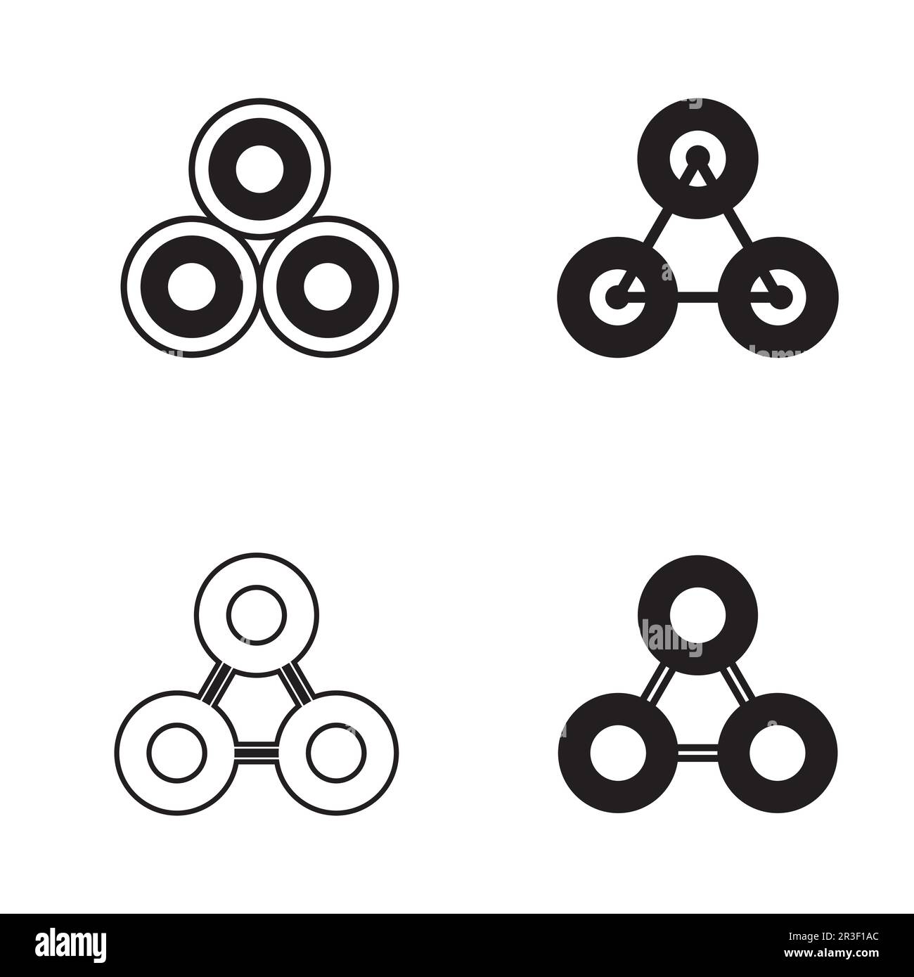 O lettera e o carattere logo Business Technology cerchio logo e simboli Vector Design Graphic Illustrazione Vettoriale