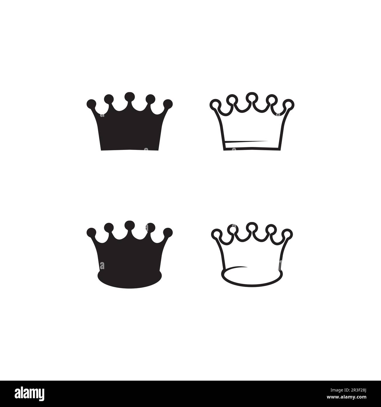 Crown Logo king logo queen logo, principessa, modello vettore icona disegno illustrazione imperiale, reale, e succes logo business Illustrazione Vettoriale