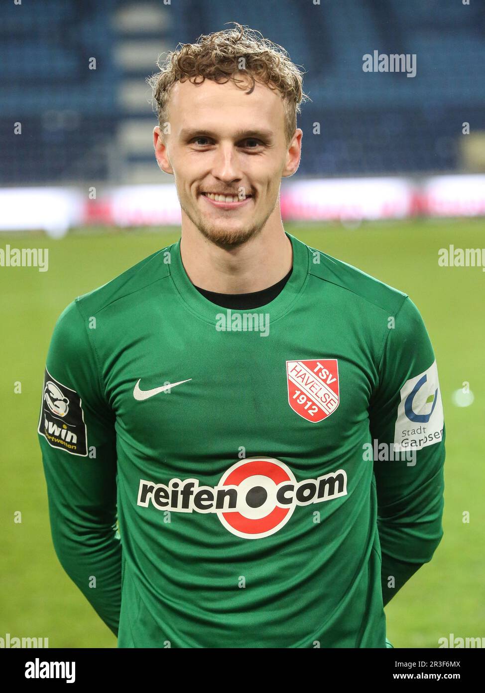 Portiere Norman Quindt TSV Havelse DFB 3.Liga Stagione 2021-22 22.Spieltag 1.FC Magdeburg - TSV Havelse Foto Stock