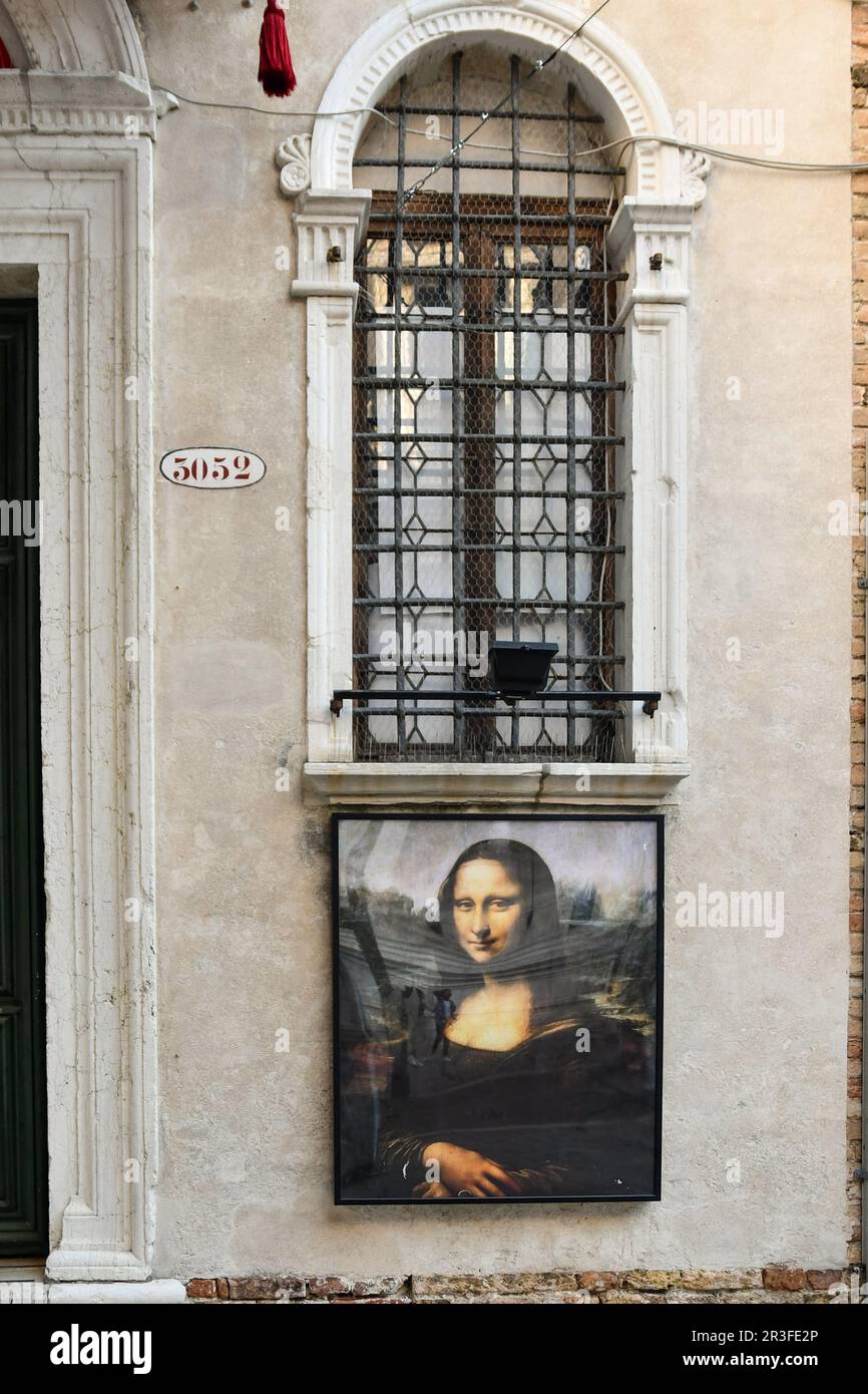 Esterno del Museo Leonardo da Vinci di campo San Rocco, vicino alla Chiesa di San Rocco, Venezia, Veneto, Italia Foto Stock