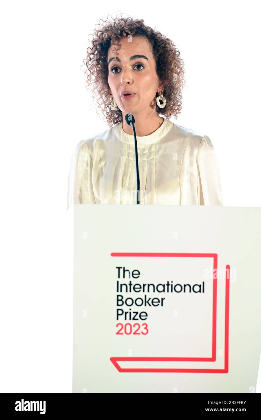 Londra, Regno Unito. 23 maggio 2023. Leila Slimani è un franco-marocchino, scrittore e giornalista, diplomatico e giudice francese per l'International Booker Prize 2023 allo Sky Garden, Londra, Regno Unito. Foto Stock Londra, Regno Unito. 23 maggio 2023. Leila Slimani è un franco-marocchino, scrittore e giornalista, diplomatico e giudice francese per l'International Booker Prize 2023 allo Sky Garden, Londra, Regno Unito. Foto Stock