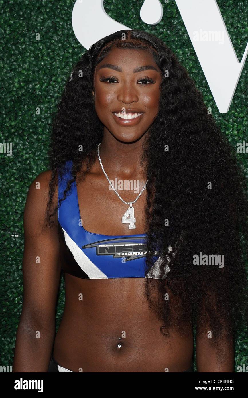 New York, NY, Stati Uniti. 18th maggio, 2023. Angel Reese agli arrivi per COSTUME DA BAGNO ILLUSTRATO SPORTIVO 2023 Launch Party, Hard Rock Hotel New York, New York, NY 18 maggio 2023. Credit: Kristin Callahan/Everett Collection/Alamy Live News Foto Stock