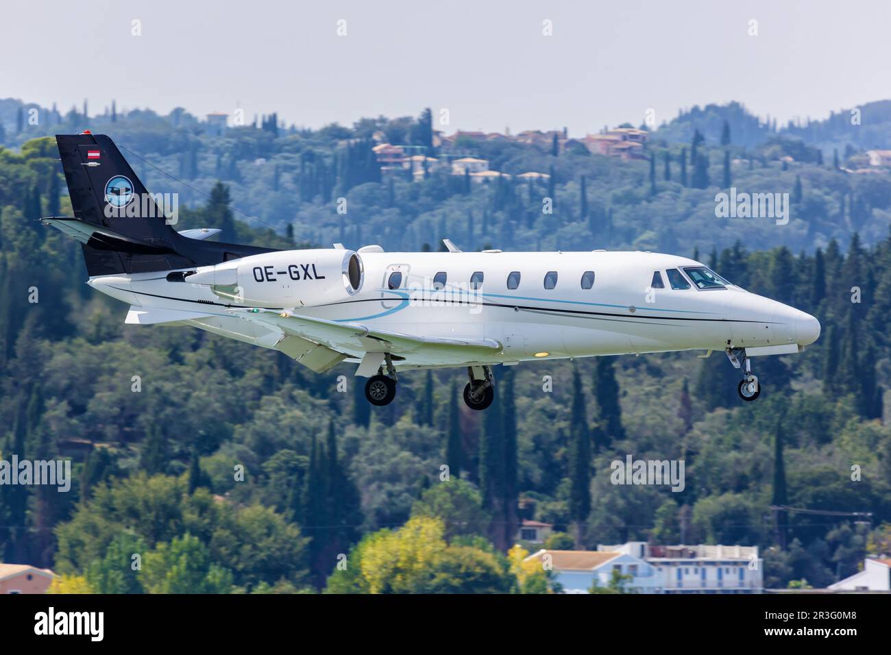 Speedwings Executive Jet Cessna 560XL Citation Excel Aircraft Corfu Aeroporto in Grecia Foto Stock