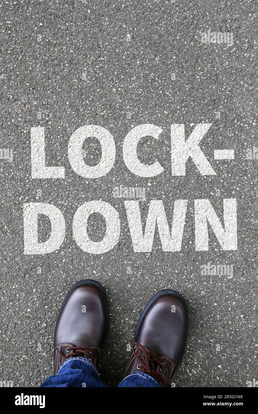 Lockdown Coronavirus Corona Virus COVID-19 Covid 19 Hochformat Foto Stock
