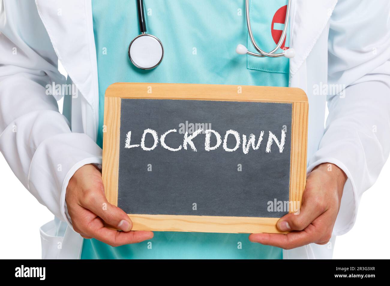 Lockdown Coronavirus Corona Virus COVID-19 Covid 19 medico Foto Stock