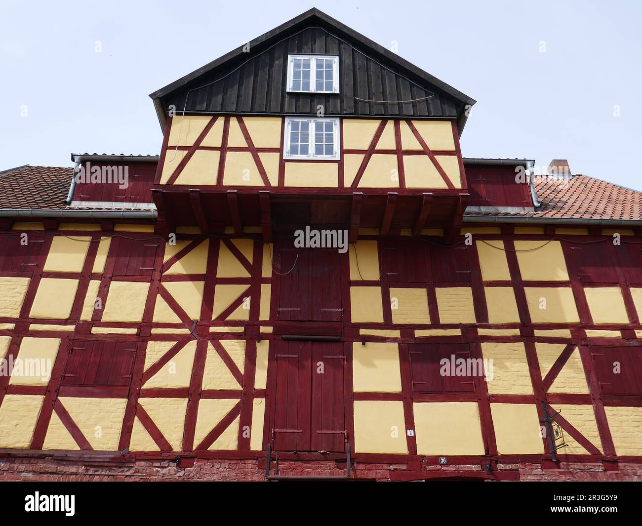 Edificio a graticcio a Barth, Meclemburgo-Pomerania occidentale Foto Stock