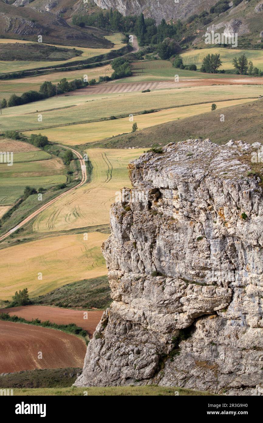 Lorilla-Las Loras Viewpoint, UNESCO, Geopark, Nordspanien, Kastilien-Leon Foto Stock