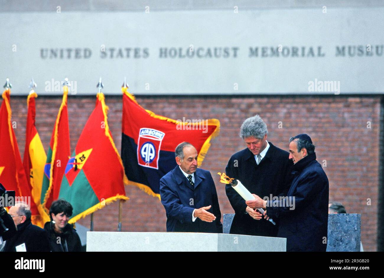 Il Presidente William Clinton all'apertura del Museo dell'Olocausto Fotografia di Dennis Brack. 88B Foto Stock
