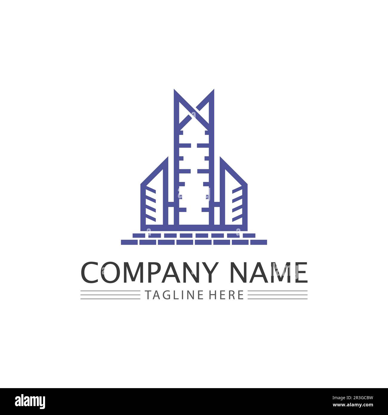 Logo casa edificio, logo casa, architettura, icona, residenza e città, città, design e finestra, tenuta, logo aziendale, casa vettoriale Illustrazione Vettoriale