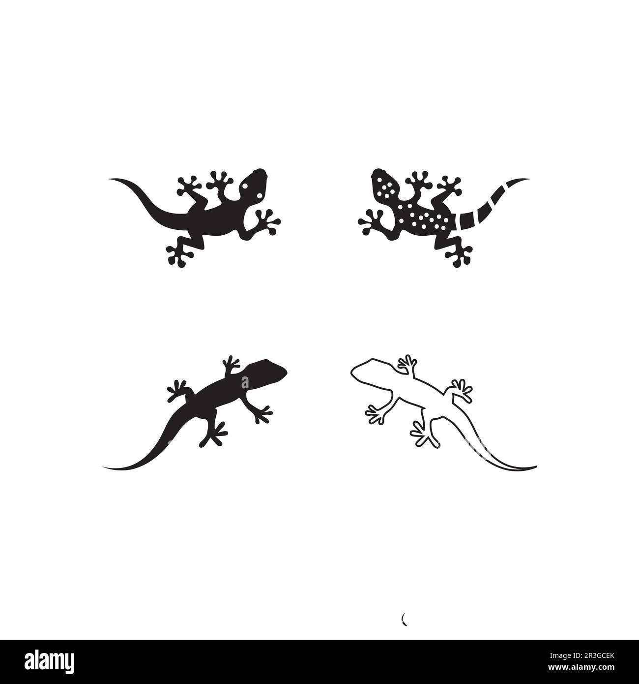 lucertola vettore animale salamandra gecko coccodrillo e rettili logo design Illustrazione Vettoriale