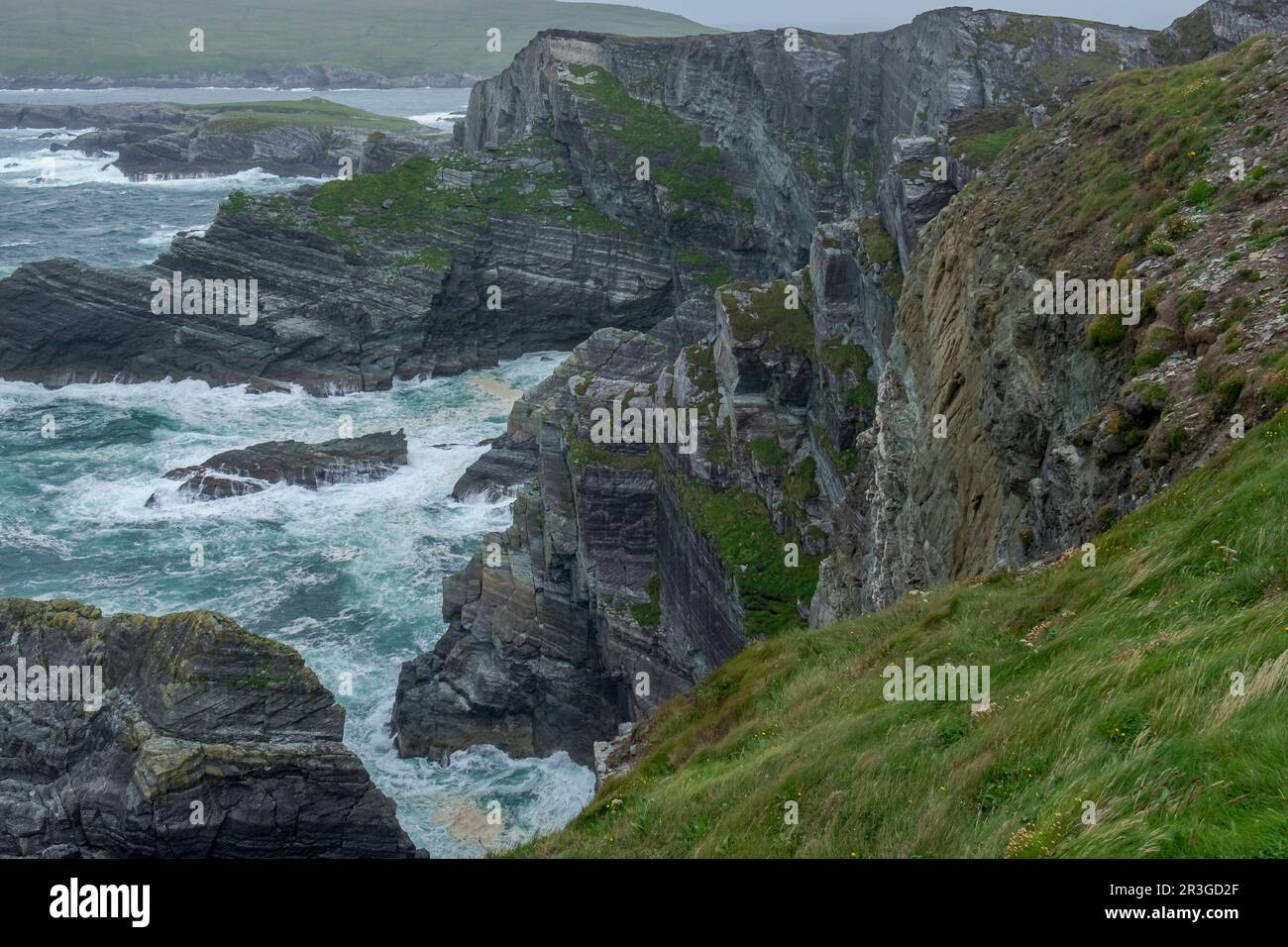 Le scogliere di Kerry Foto Stock