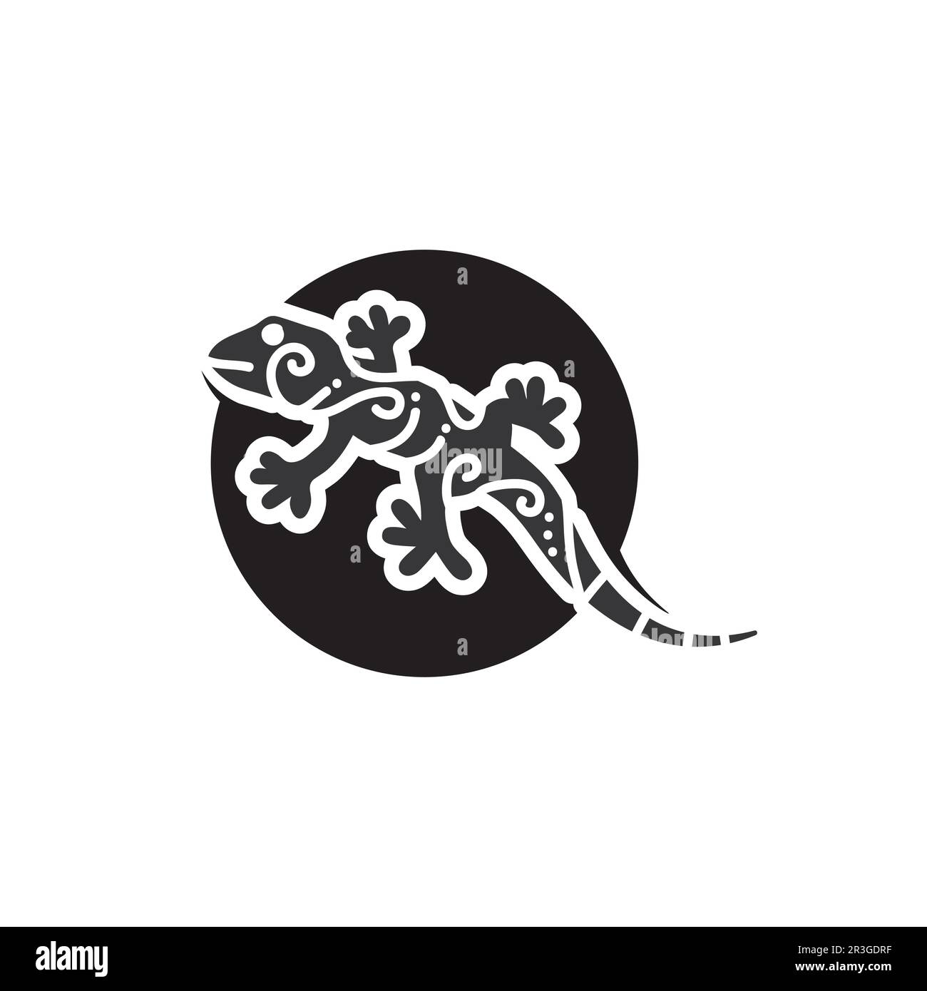 lucertola e animale vettore salamandra gecko coccodrillo e rettili disegno logo illustrazione Illustrazione Vettoriale