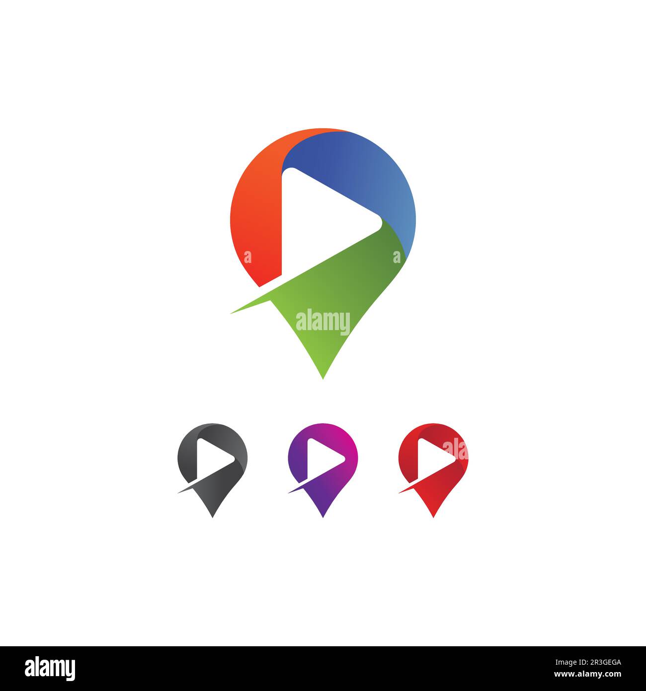 Icona posizione,logo mappa per mappa, mappa google, segnale, percorso, posizione, simbolo e logo vettoriale Illustrazione Vettoriale