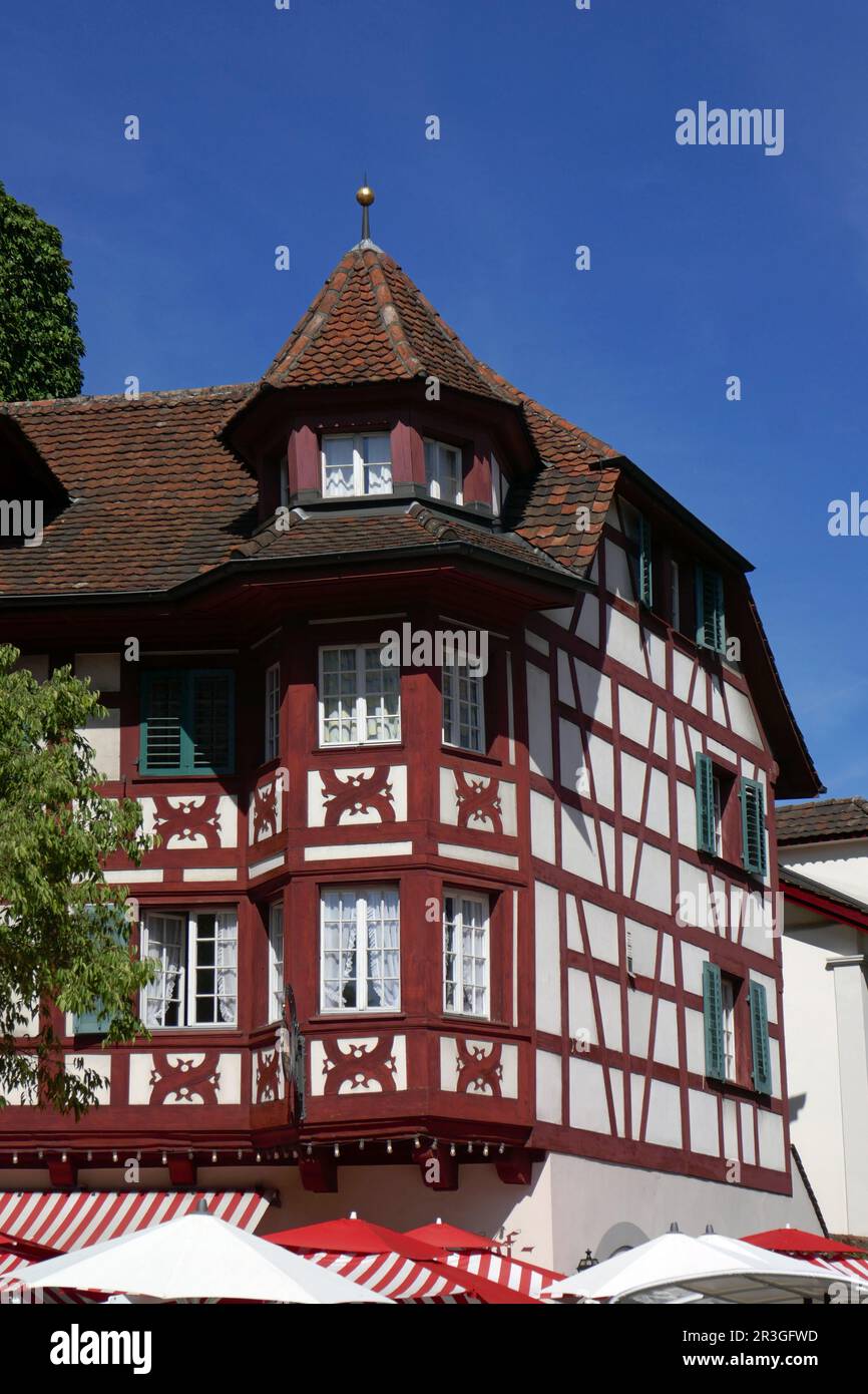 Casa a graticcio a Lucerna Foto Stock