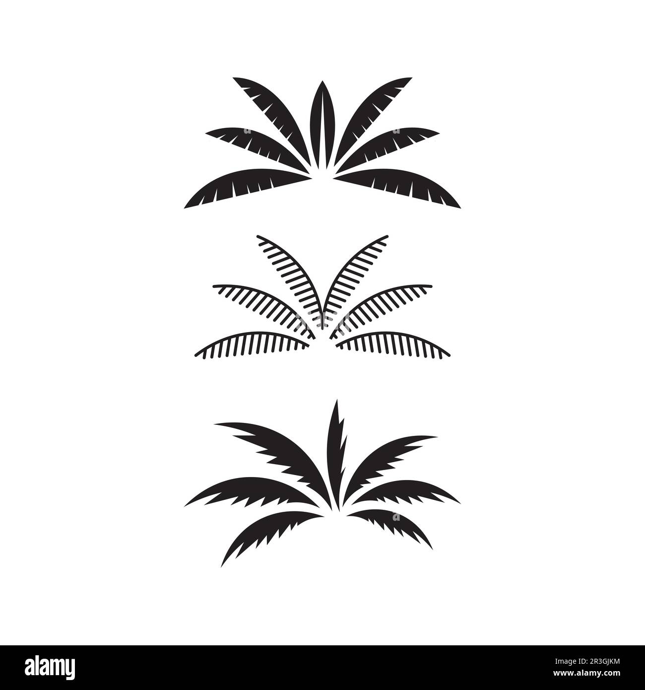 Palm tree estate modello logo illustrazione vettoriale Illustrazione Vettoriale