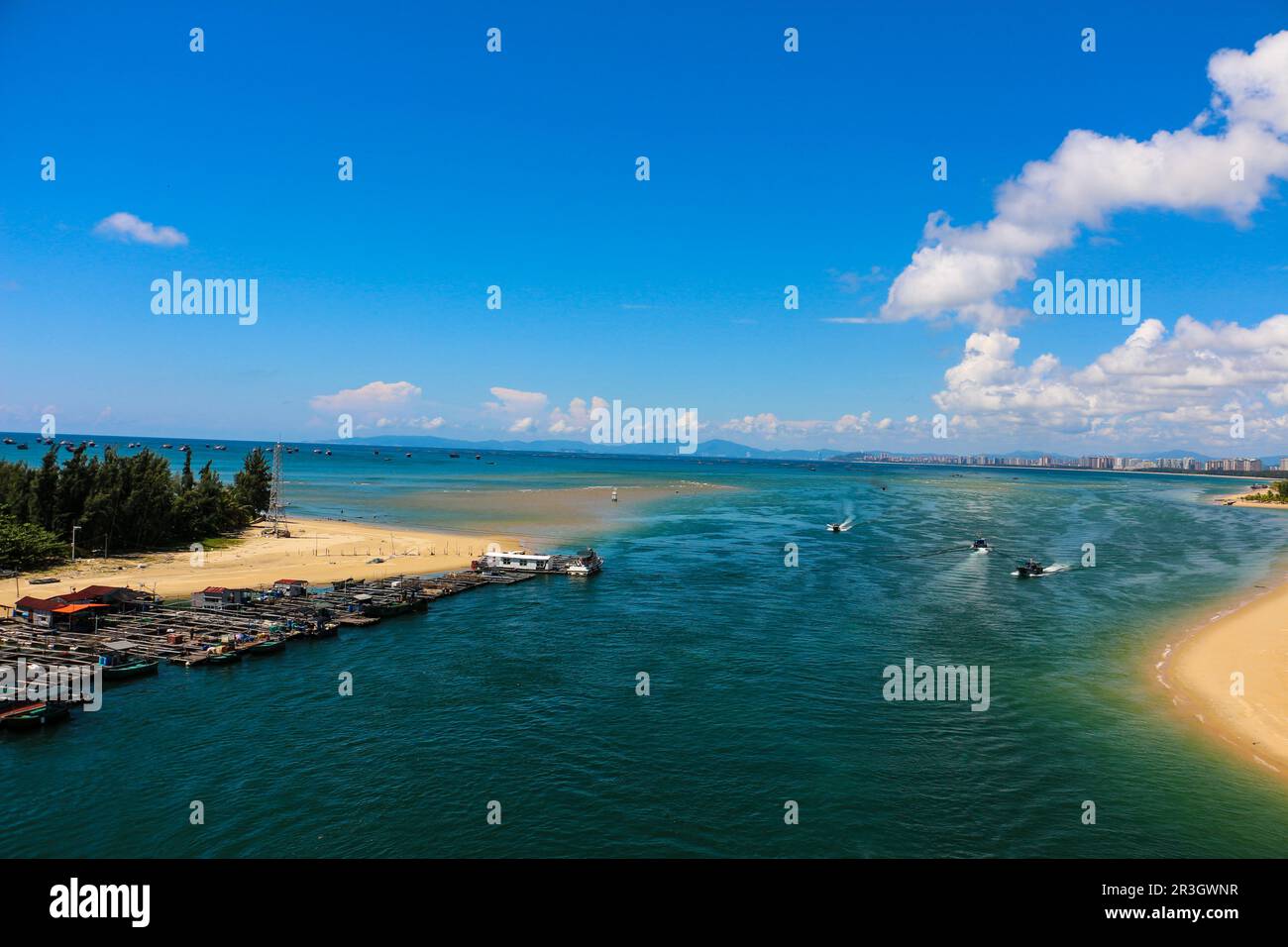 Laguna di Hainan Lingshui Foto Stock