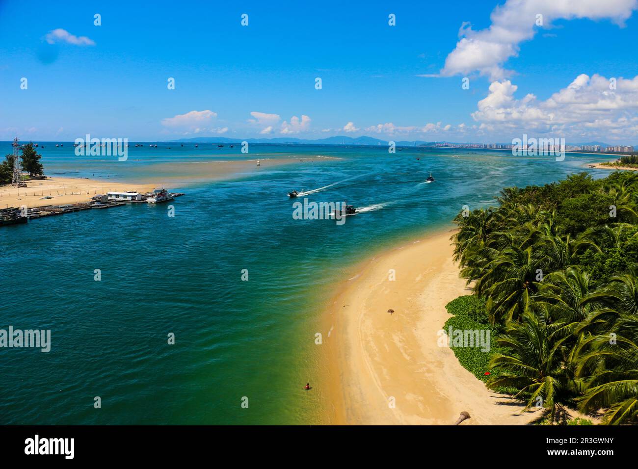 Laguna di Hainan Lingshui Foto Stock