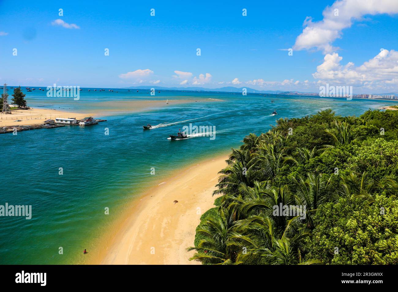 Laguna di Hainan Lingshui Foto Stock