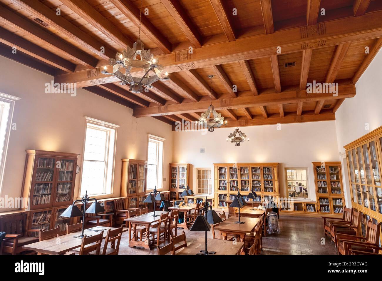 Sala di lettura sud-ovest presso la Santa Fe Public Library, Santa Fe, New Mexico, USA Foto Stock