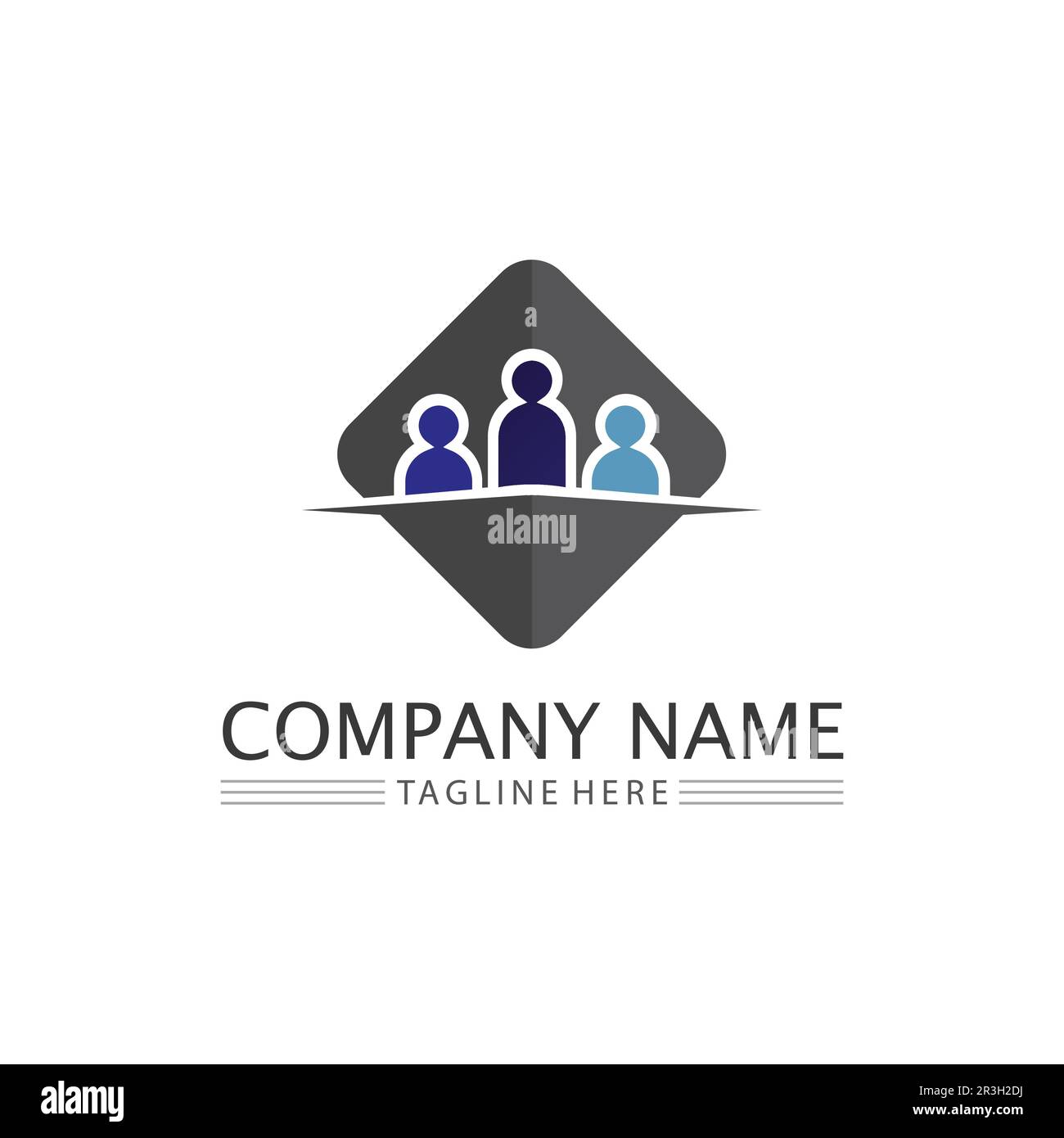 Logo People, Team, Succes People Work, Group and Community, vettore e design del logo Group Company e Business Care, logo Family Icon Succes Illustrazione Vettoriale