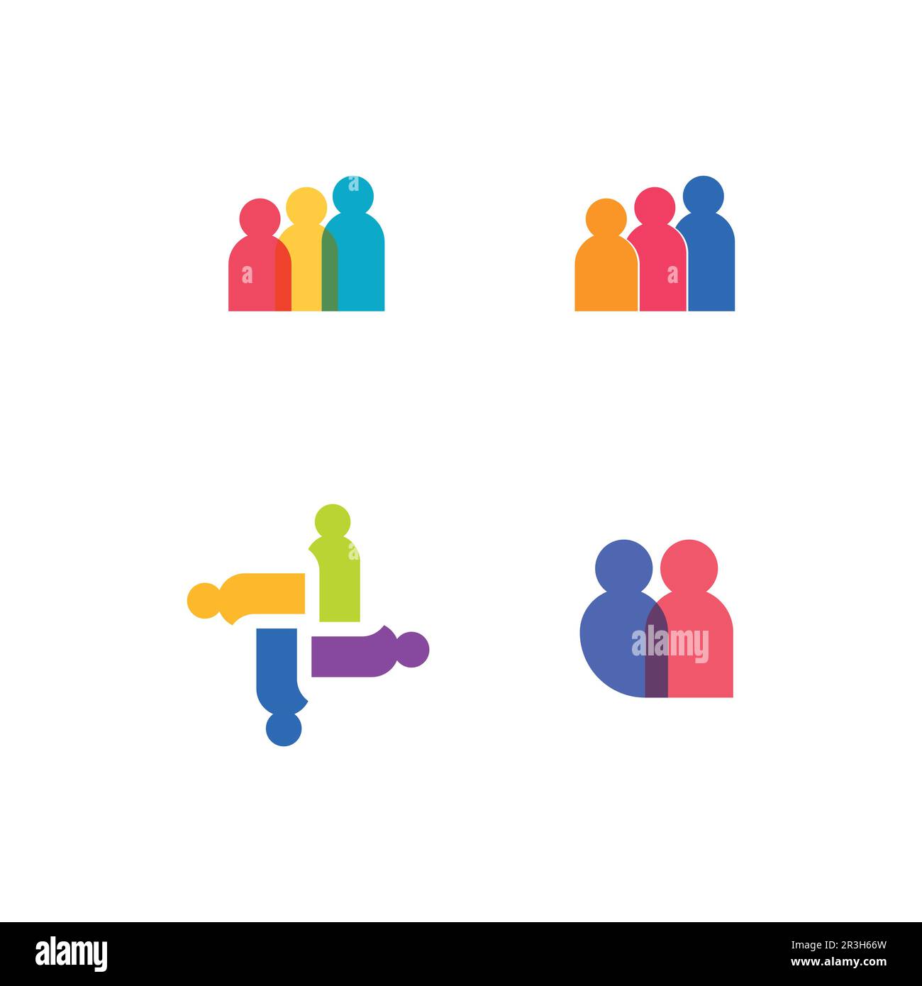 Logo People, Team, Succes People Work, Group and Community, vettore e design del logo Group Company e Business Care, logo Family Icon Succes Illustrazione Vettoriale