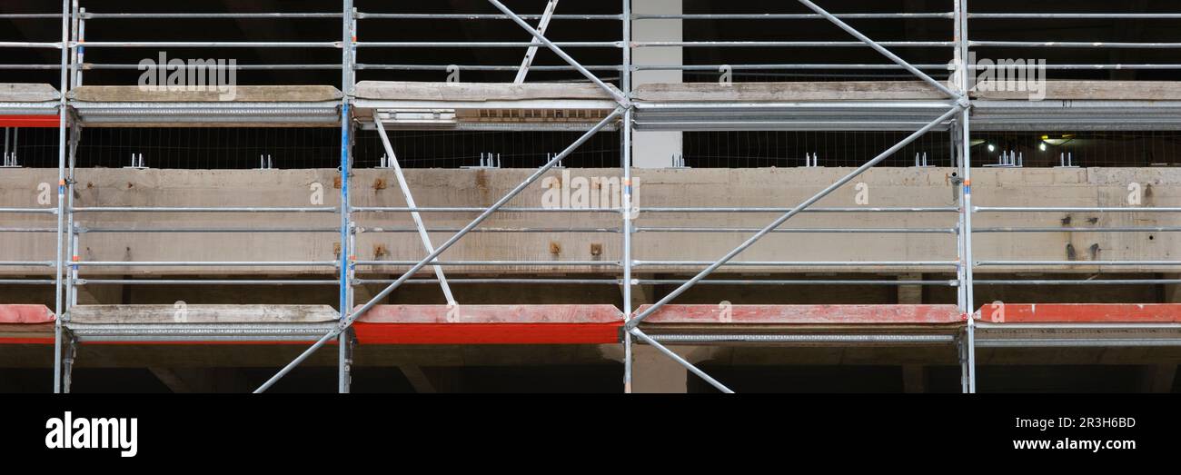 Impalcatura in un edificio Foto Stock