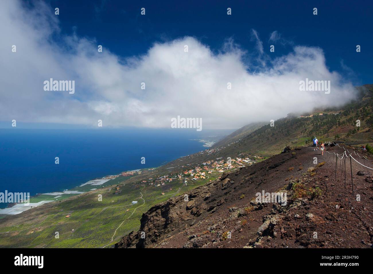 Vulcano San Antonio nel Parco Naturale de los Volcanes de Teneguia, la Palma, Isole Canarie, Spagna Foto Stock