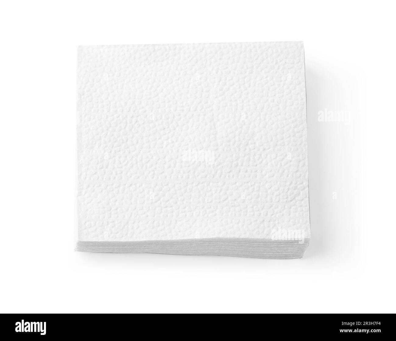tovagliolo bianco isolato su sfondo bianco con patrh di ritaglio Foto Stock