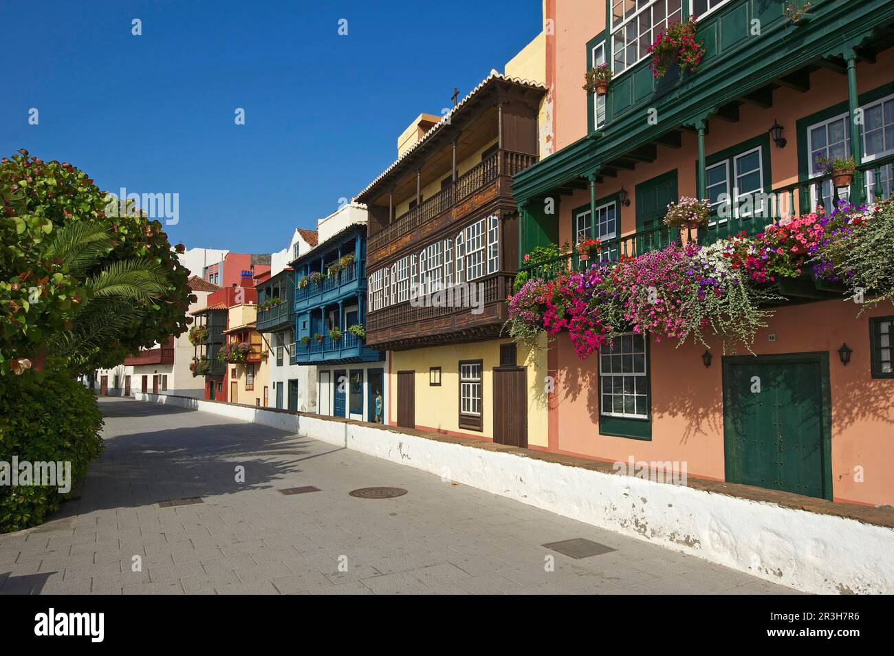 Avenida Maritima a Santa Cruz de la Palma, la Palma, Isole Canarie, Spagna Foto Stock