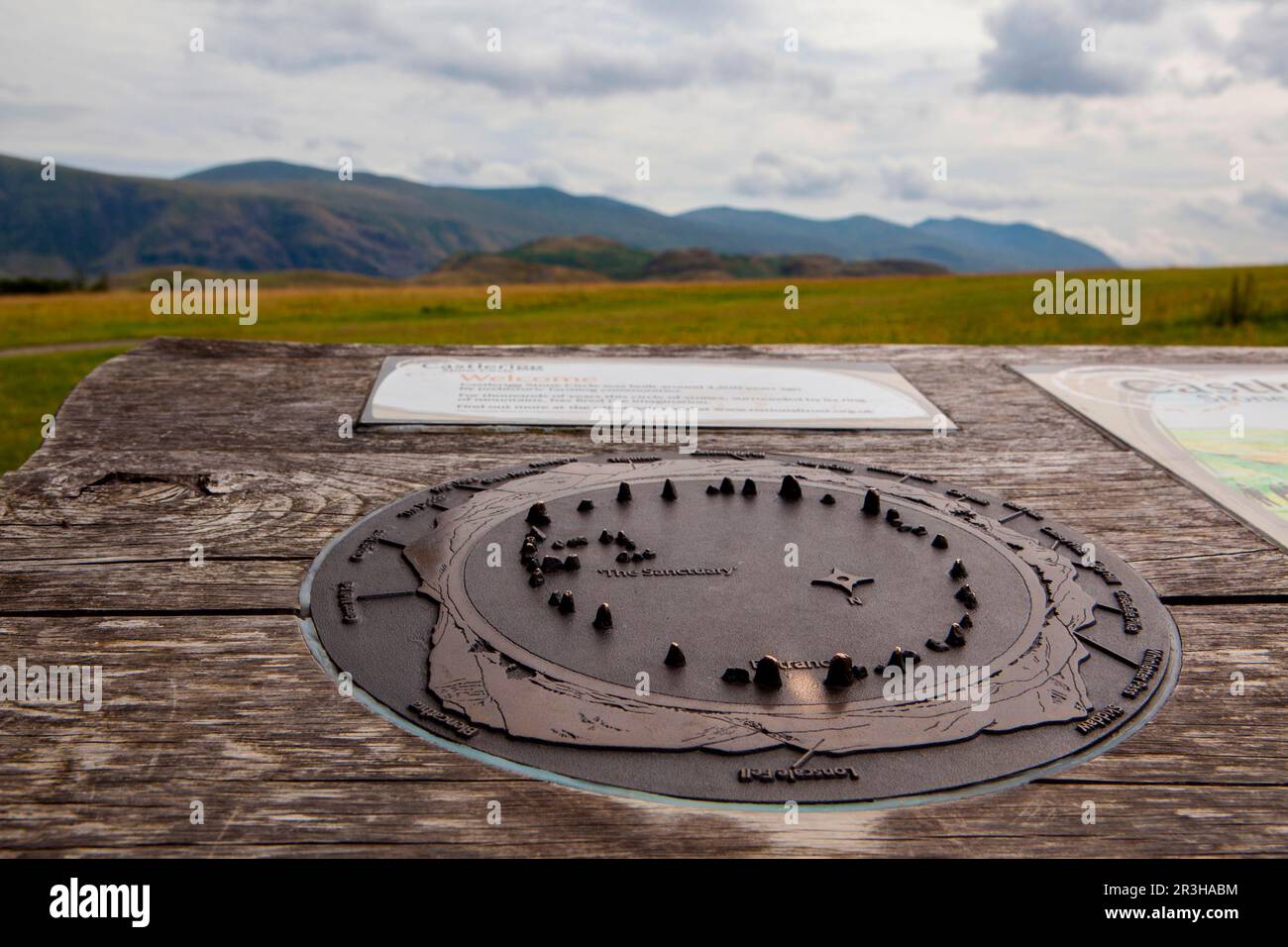 Stones standing, Castlerigg, Keswick, Lake District NP, Inghilterra, Regno Unito Foto Stock