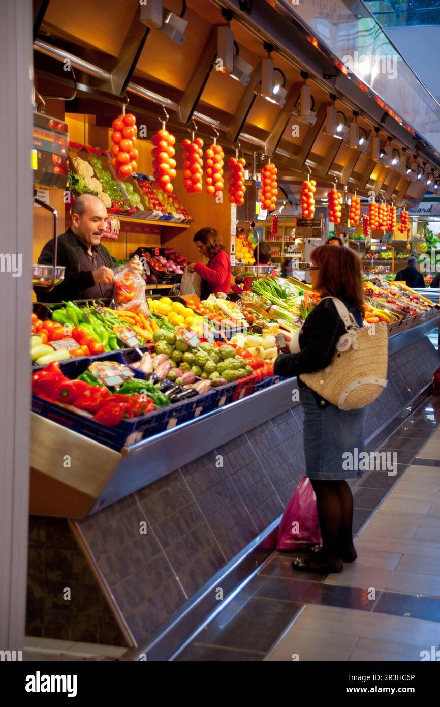 Mercat De L' Olivar, Palma, Mallorca, Islas Baleares, Spagna. Foto Stock