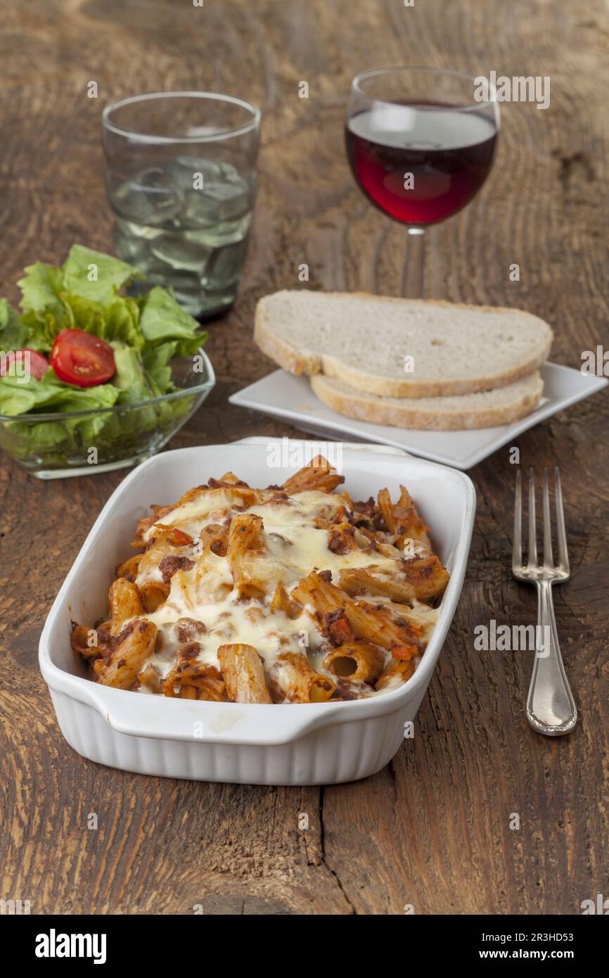 Rigatoni in legno di Reindl Foto Stock