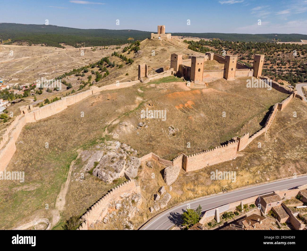 Fortezza di Molina de los Caballeros, Molina de Aragón, provincia di Guadalajara, Spagna,. Foto Stock