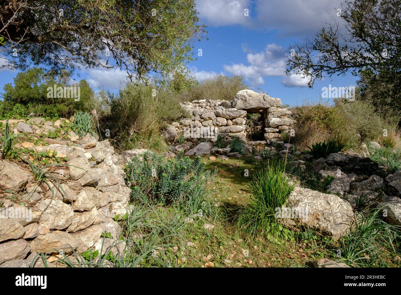 Talaiot, Son Ferrandell-Son Oleza, i milenio a C., Valldemossa, Mallorca, Isole Baleari, spagna. Foto Stock