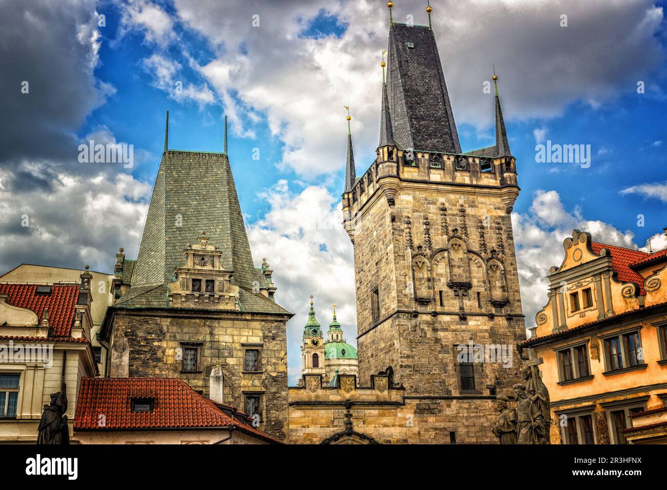 Il Ponte Carlo a Praga Foto Stock