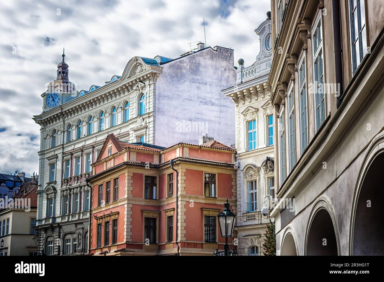 Architettura di Praga Foto Stock