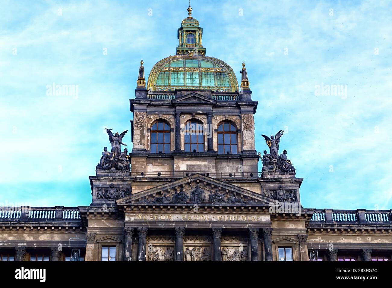 Piazza Venceslao a Praga Foto Stock