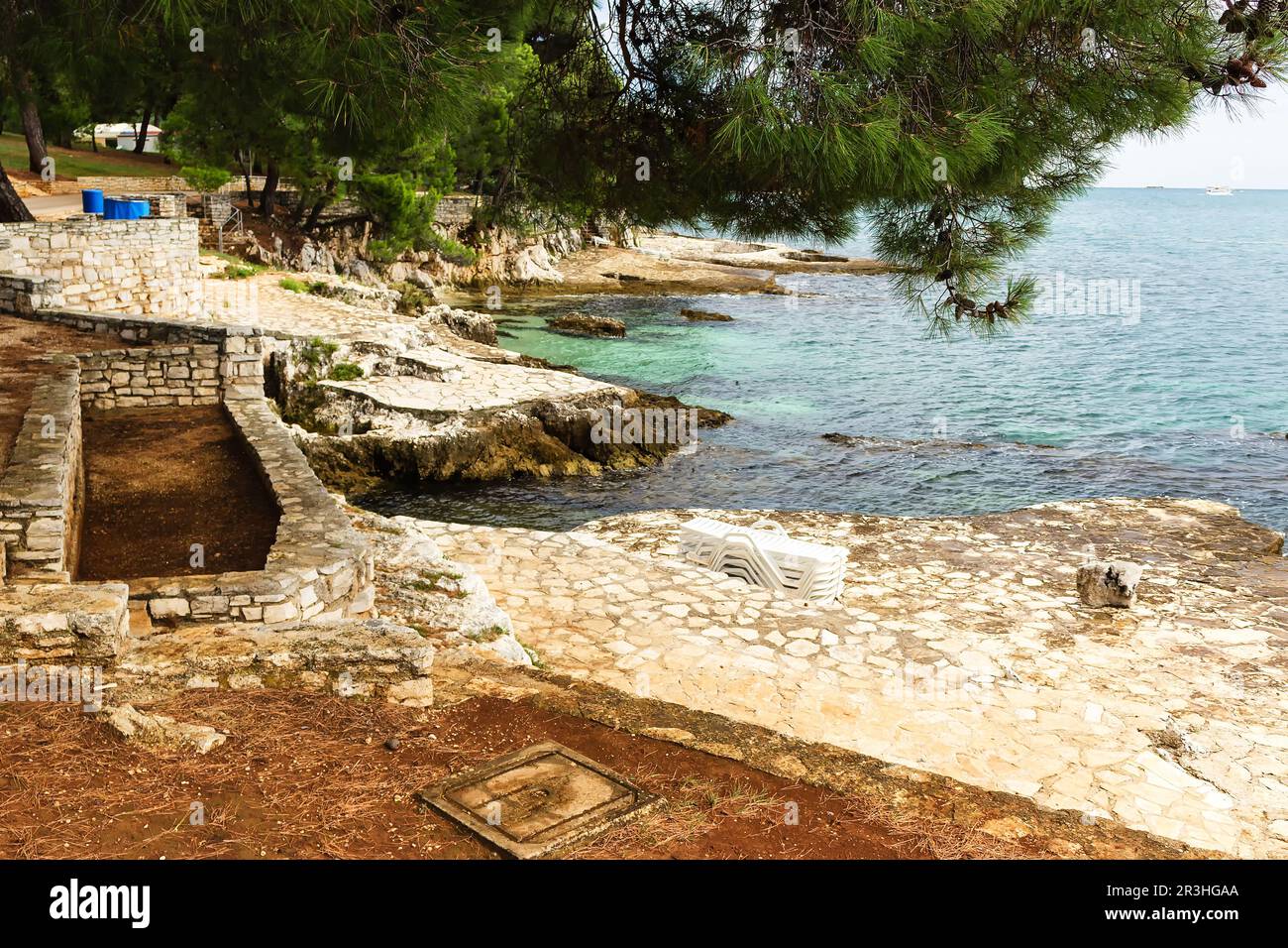 Mare Croato: Costa istriana Foto Stock