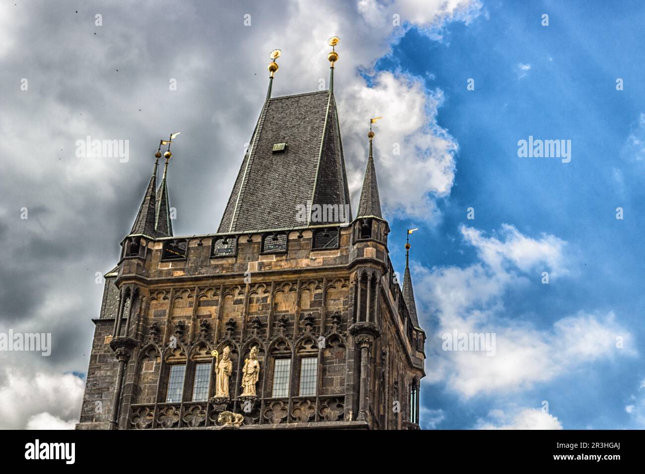 Il Ponte Carlo a Praga Foto Stock