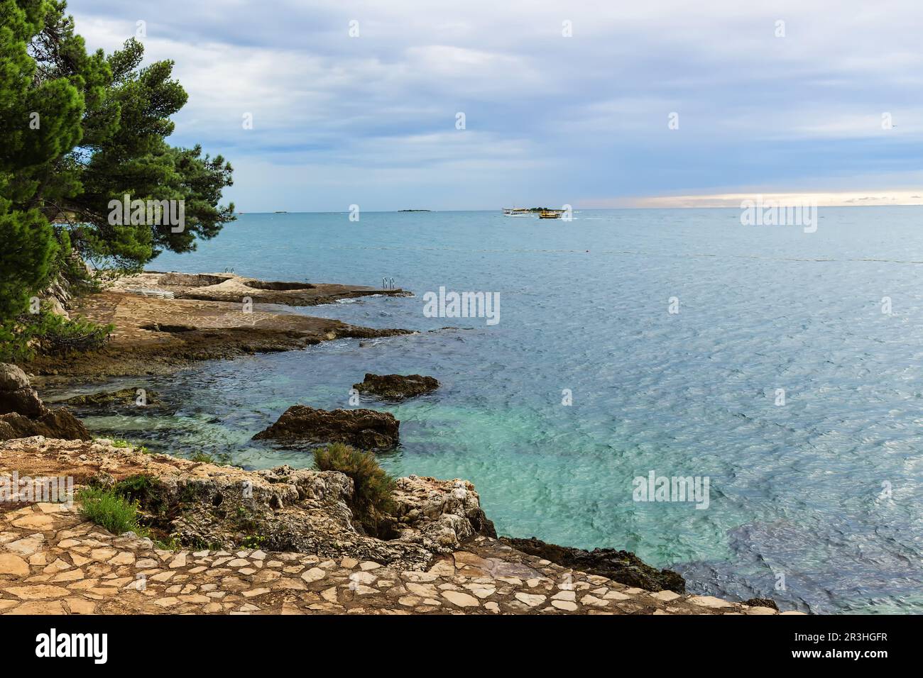 Mare Croato: Costa istriana Foto Stock