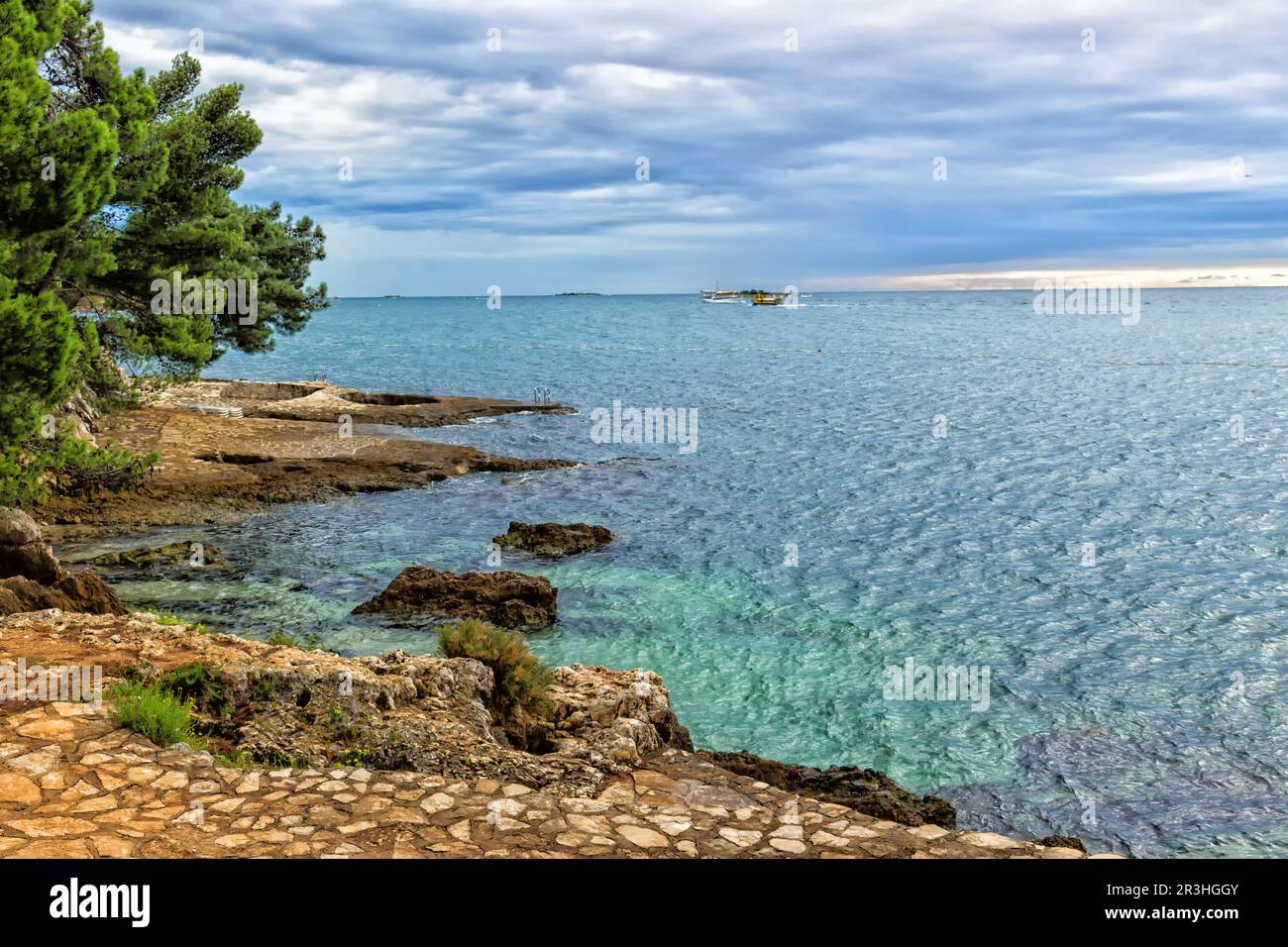 Mare Croato: Costa istriana Foto Stock