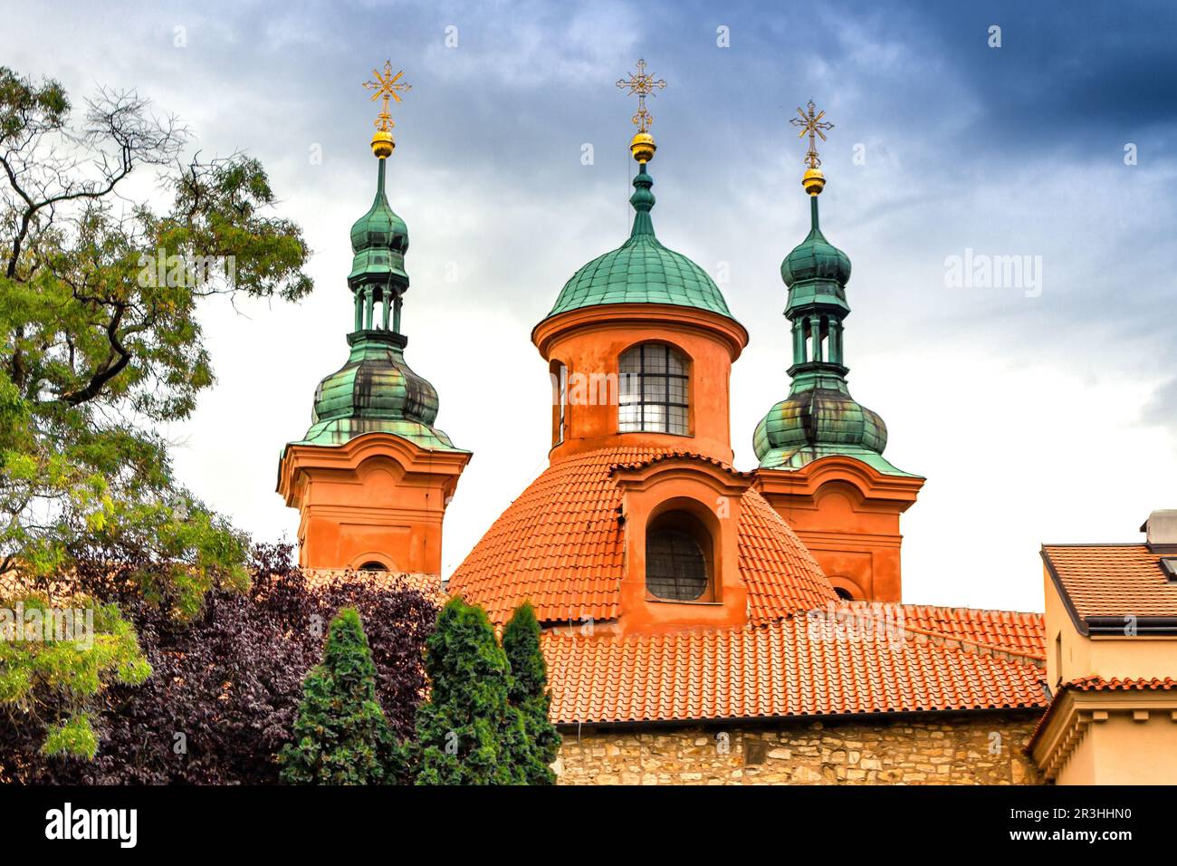 Cattedrale di San Lawrence sulla collina PetÅ Ã­n Foto Stock