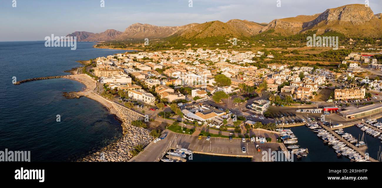 Colònia de Sant Pere i Sierra de Llevant, municipio di Artá, Maiorca, Isole Baleari, Spagna. Foto Stock