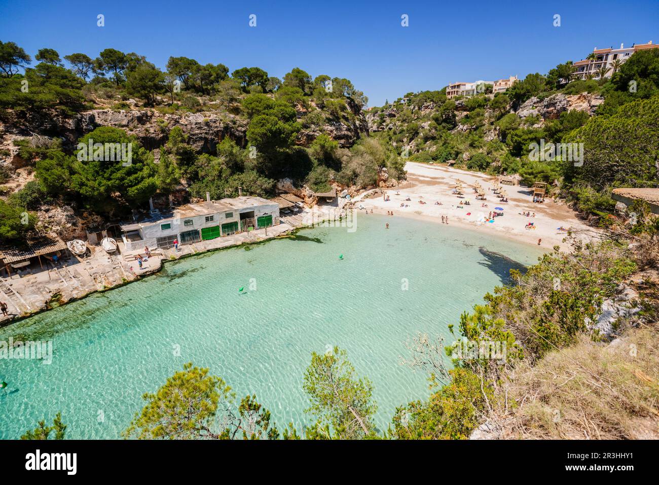 Cala Pi, Llucmajor,comarca de Migjorn. Mallorca. Islas Baleares. Spagna. Foto Stock